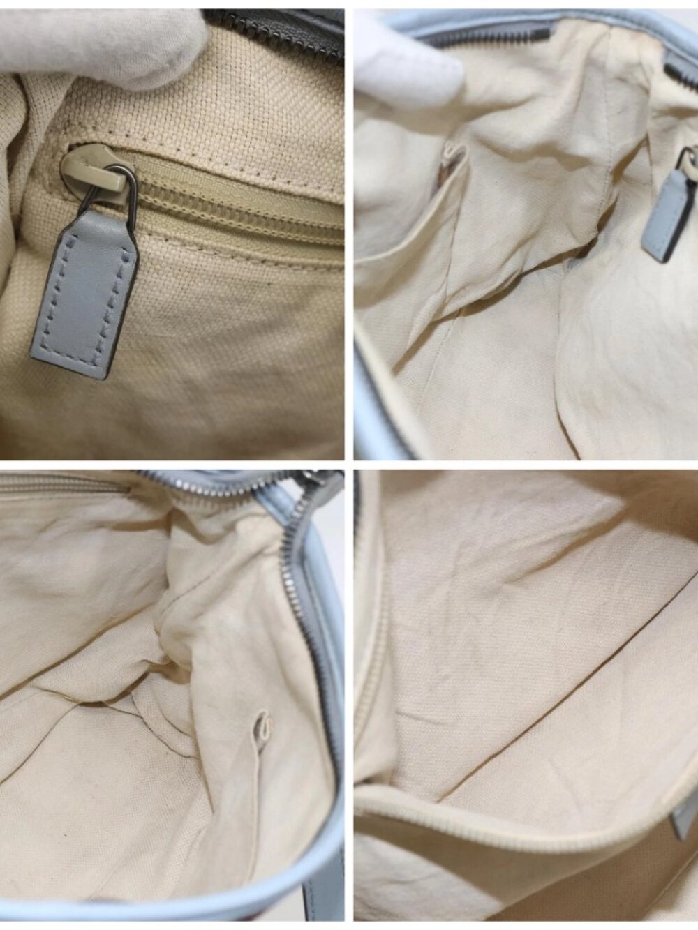 GUCCI Botanical Tote Bag Canvas 2way Blue Silver 353440 Auth BA9018 - Picture 16 of 16